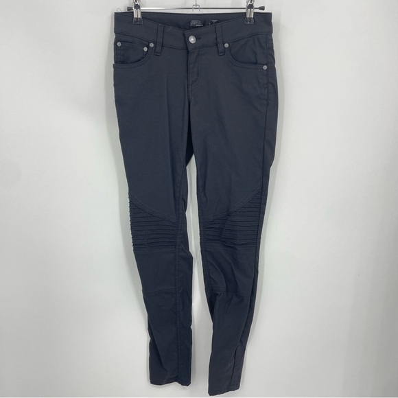 prAna Women's Brenna moto Pant COAL gray black size 0 - Picture 1 of 8